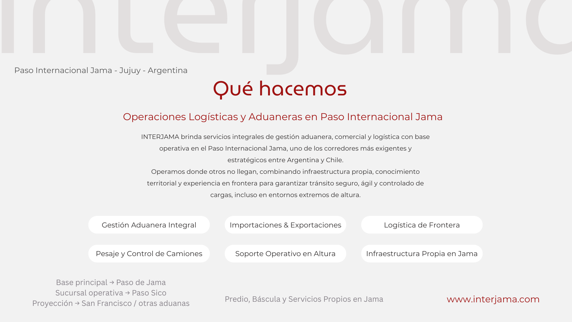 Qué hacemos - INTERJAMA